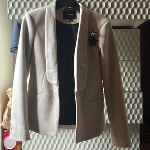Elegant Cream Blazer with Star Detail